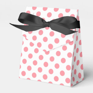 Korallen- und Weißpolka-Punkte Geschenkschachtel