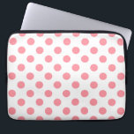 Korallen- und Weißpolka-Punkte Laptopschutzhülle<br><div class="desc">Korallen- und Weißpolka-Punkte</div>
