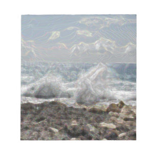 Korallen und Wellen Notizblock