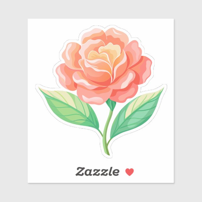 Korallenaufkleber für die Wildblume von Vinyl, kun Aufkleber (Blatt)