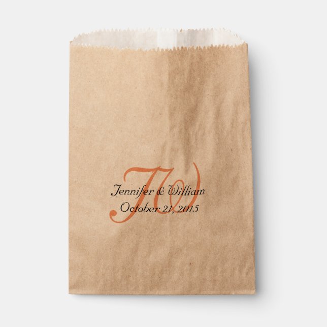 Korallenbeutel für Mit Monogramm Gastgeschenk Hoch Geschenktütchen (Vorderseite)