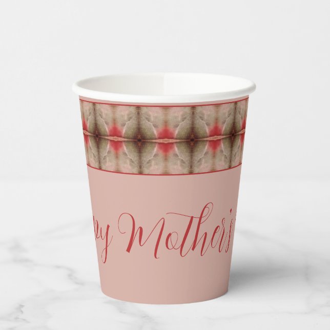 Korallenbraun und rosa pappbecher (Links)