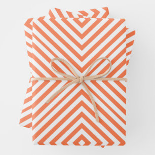 Korallendiamant Zickzack Wrapping Paper Sheets Geschenkpapier Set