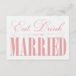Korallenessen, trinken & Verheiratet sein Einsch Begleitkarte