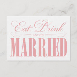 Korallenessen, trinken & Verheiratet sein | Einsch Begleitkarte