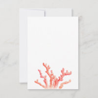 Korallenfarben Hochzeit einseitig