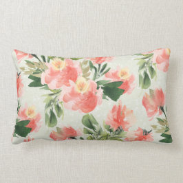 Korallenfloralfarben Lendenwirbel Kissen