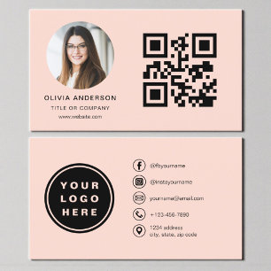 Korallenfoto mit QR-Code Social Media Visitenkarte