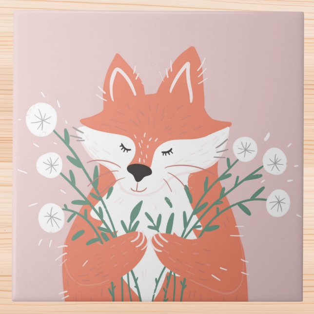Korallenfox mit Lüstern Fliese (Von Creator hochgeladen)