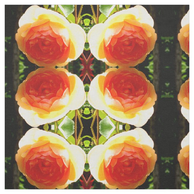 Korallengelbe Rose Stoff (Muster)