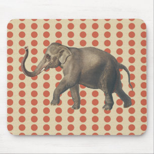 Korallengeräusche Punkte mit Elefanten Mousepad