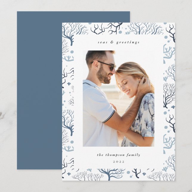 Korallengrenze | Vertikales Foto Feiertagskarte (Vorne/Hinten)