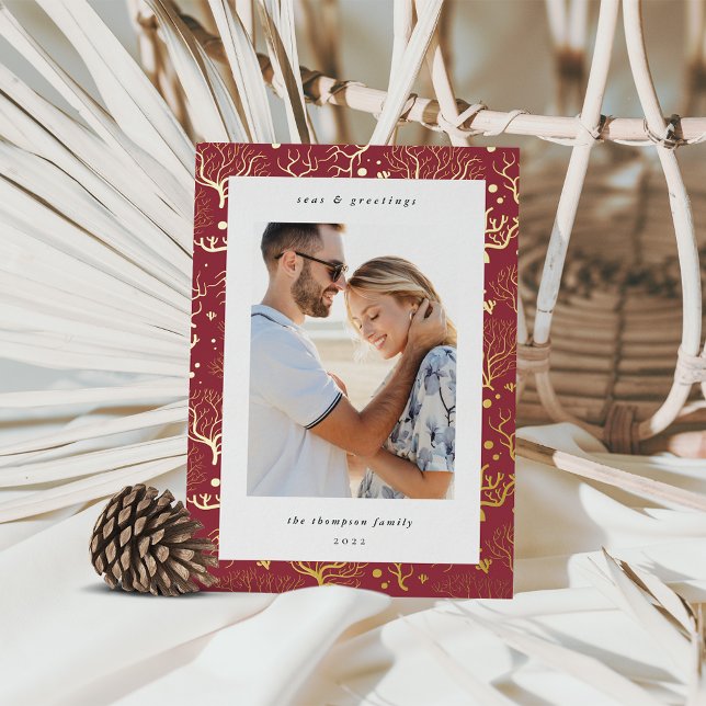 Korallengrenze | Vertikales Foto Folien Feiertagskarte (Von Creator hochgeladen)