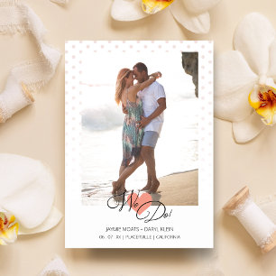 Korallenherz wir zitieren Polka Dots Foto Hochzeit