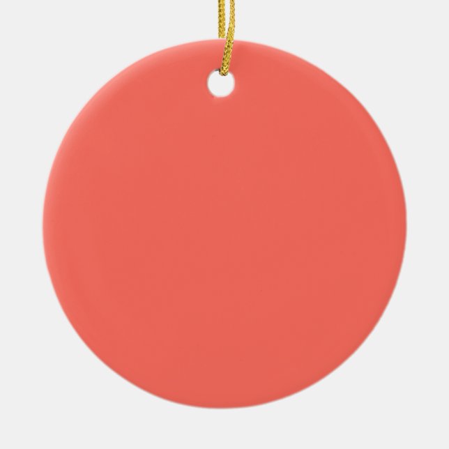 Korallenhex-Code FF6F61 Keramik Ornament (Vorne)
