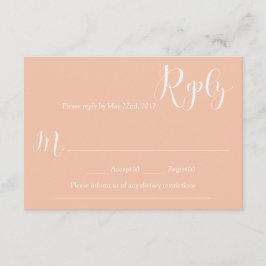 Korallenhochzeitkarte RSVP Karte
