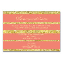 Korallenhochzeitkarten Gold Foil Effekt