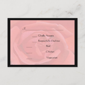 Korallenkarte Rsvp-Rose RSVP Karte