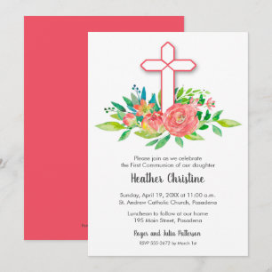 Korallenkrebs und Blume Erste Einladungen