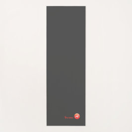 Korallenkreisname Initial A Wavy Grau Yoga Mat Yogamatte