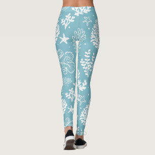Korallenmuster, Meeresleben Leggings