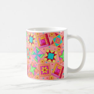 Korallenmuster Quilt-Design-Tasse Tasse