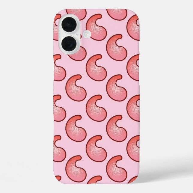 Korallenmuster und rosa Paisley Case-Mate iPhone Hülle (Rückseite)