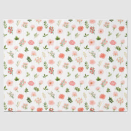 Korallenmuster und Rote Rosen Seidenpapier