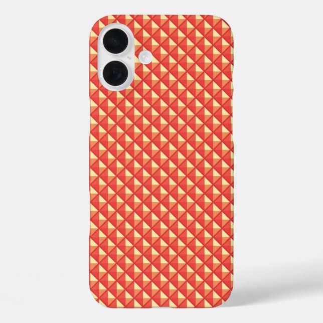Korallenorange, Emaille-Look, gestopftes Gitter Case-Mate iPhone Hülle (Rückseite)