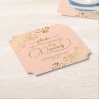 Korallenpfirsich und Gold Nimm mir nicht die Hochz