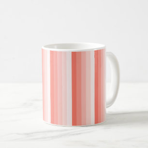 Korallenpfirsichstreifen Kaffeetasse