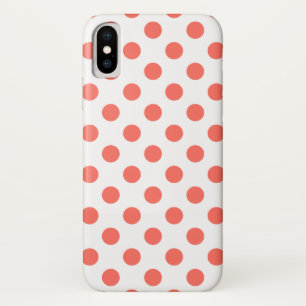 Korallenpolka-Punkte auf weiß Case-Mate iPhone Hülle