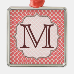 Korallenquaterfolie Latti Monogramm Erstmaliges Or Ornament Aus Metall