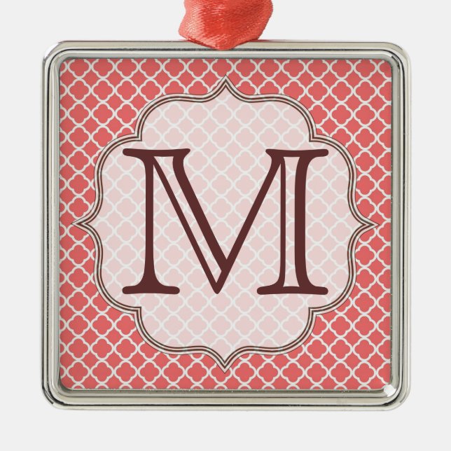 Korallenquaterfolie Latti Monogramm Erstmaliges Or Ornament Aus Metall (Vorne)