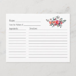 Korallenrezeptkarte Postkarte