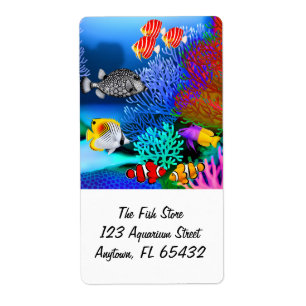 Korallenriff-Aquarium-Fisch-Aufkleber