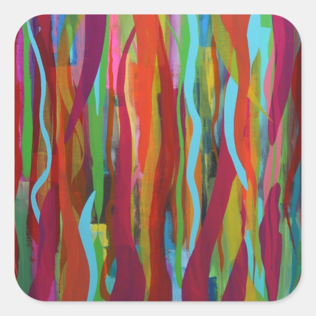 Korallenriff-Aufkleber Quadratischer Aufkleber (Vorderseite)