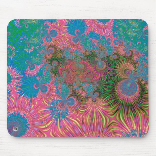 Korallenriff-Fraktal-Abstraktkunst Mousepad (Vorne)