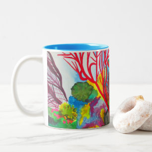 Korallenriff Great Barrier Reef Kunst Zweifarbige Tasse