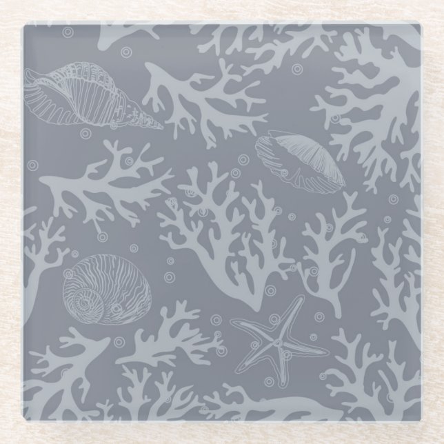 Korallenriff im Hipster Glasuntersetzer (Vorderseite)