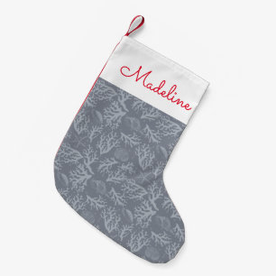 Korallenriff im Hipster  Name hinzufügen Kleiner Weihnachtsstrumpf