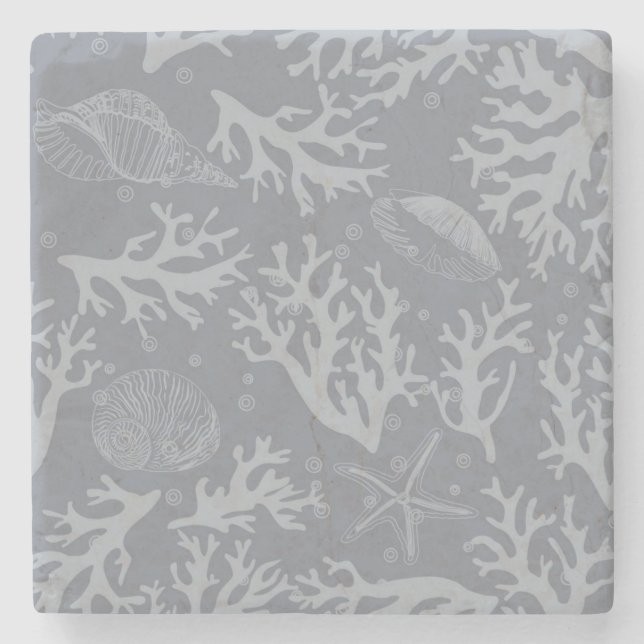 Korallenriff im Hipster Steinuntersetzer (Vorderseite)
