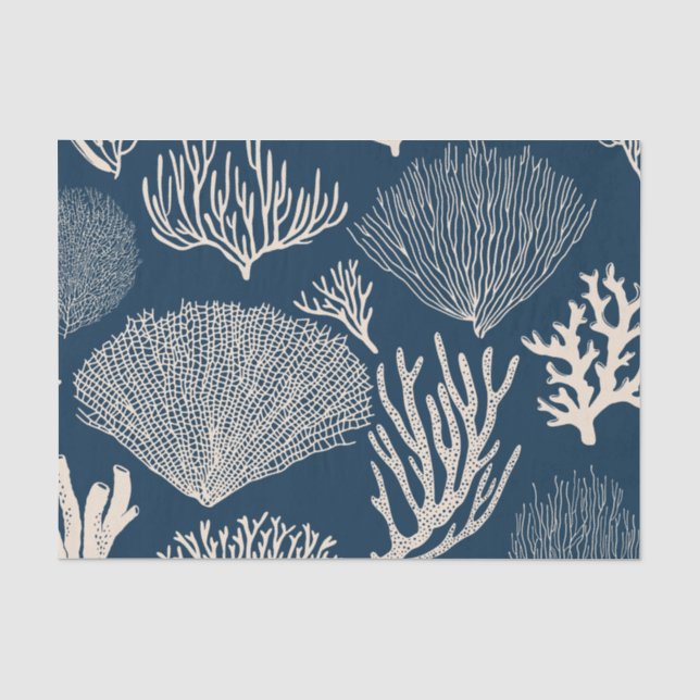 Korallenriff in blauem Papier (Vorderseite)