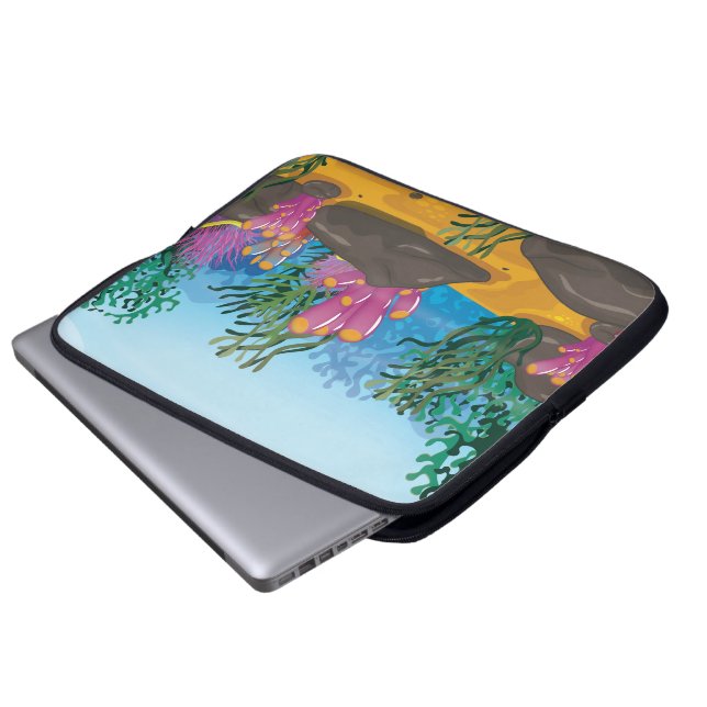 Korallenriff Laptopschutzhülle (Vorne Knopf)