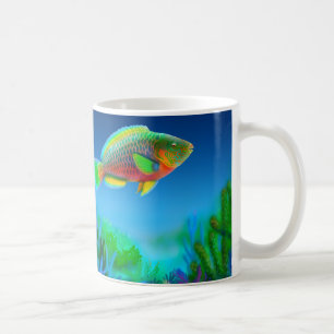 Korallenriff-Papageienfisch-Tasse Kaffeetasse