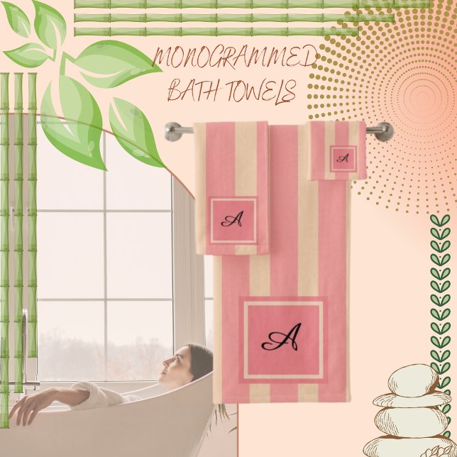 Korallenriff und Pfirsichblüte Badhandtuch Set (Von Creator hochgeladen)