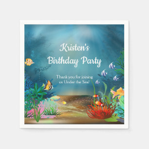 Korallenriff unter dem SeeParty Serviette