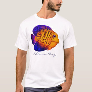 Korallenriff-Zickzack Geruch-Fisch-T - Shirt