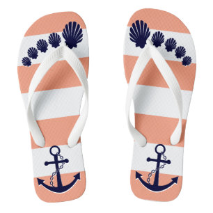 Korallenriffe der Marine Seashell Zehen Flip Flops