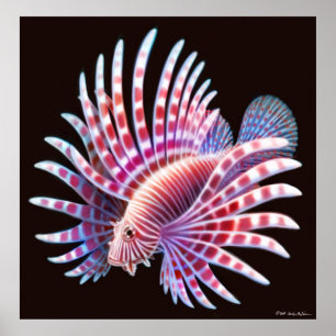 Korallenrifflionfish-Plakat Poster